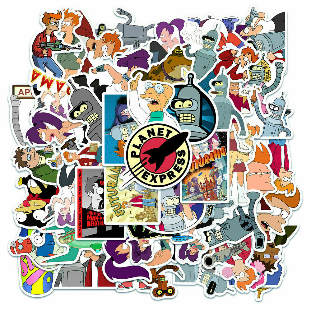 50pcs Futurama Stickers – AU Sticker World