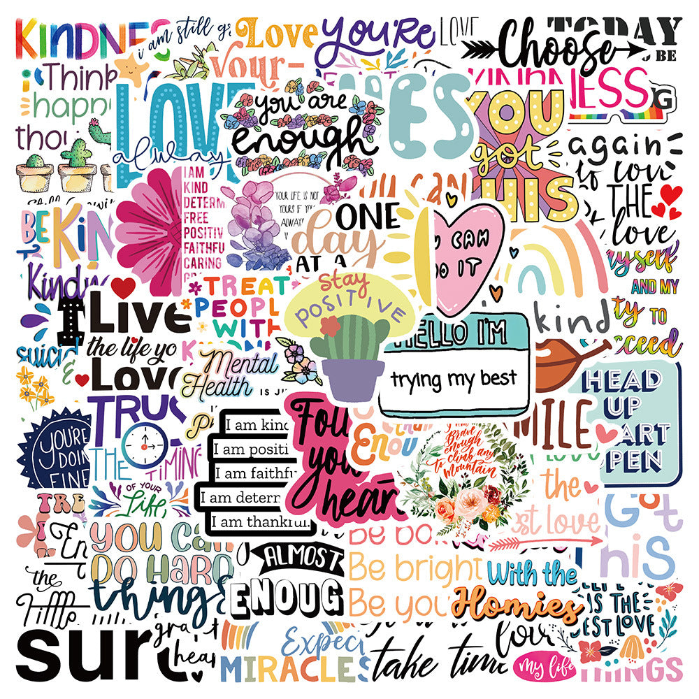 Encouraged Sticker 52pcs Encourage Words 2 Stickers – AU Sticker World