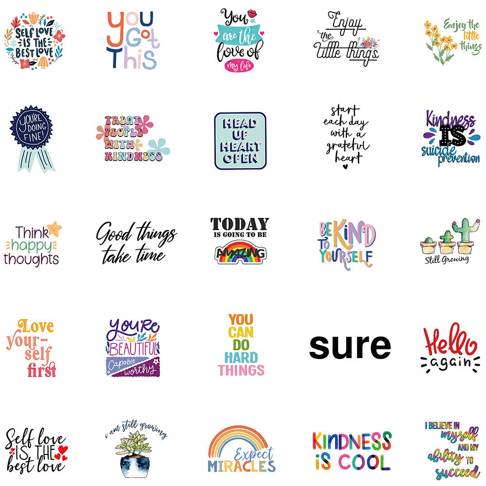 Encouraged Sticker 52pcs Encourage Words 2 Stickers – AU Sticker World