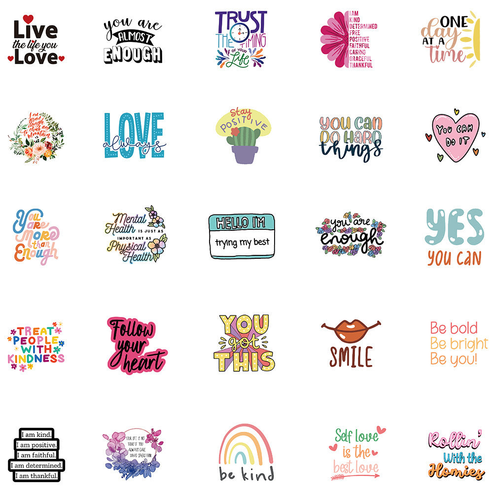 Encouraged Sticker 52pcs Encourage Words 2 Stickers – AU Sticker World