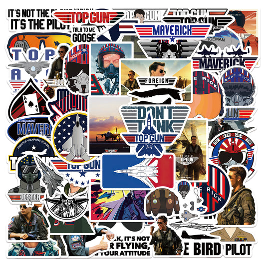 50pcs Top Gun Stickers