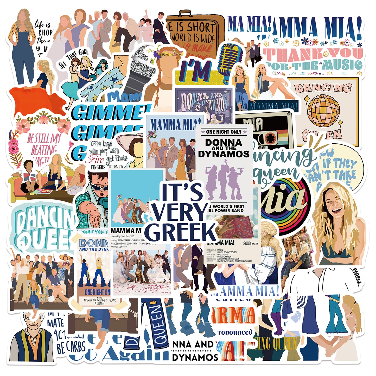 50pcs Mamma Mia Stickers