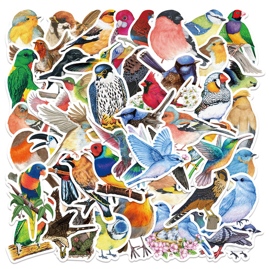 50pcs Birds Stickers