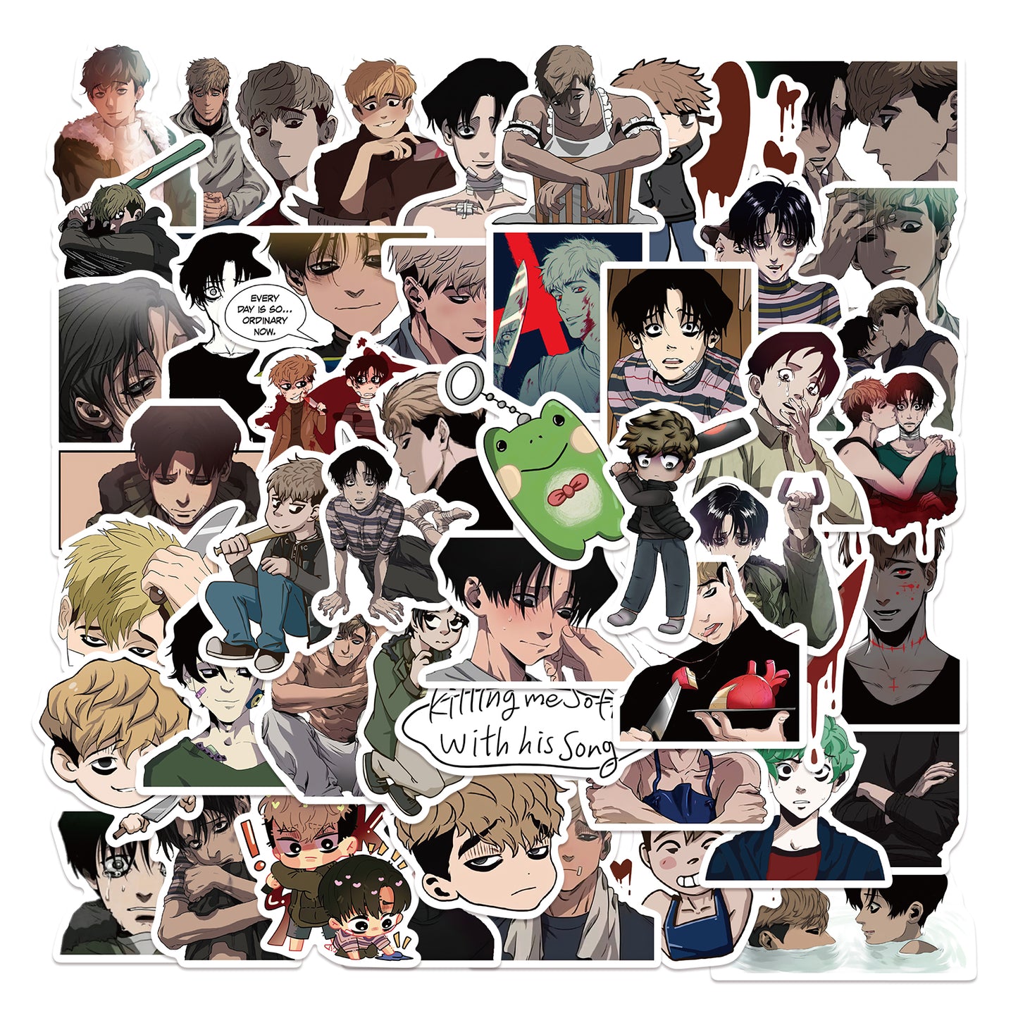 50pcs Killing Stalking Korean Horror Anime Cartoon Stickers