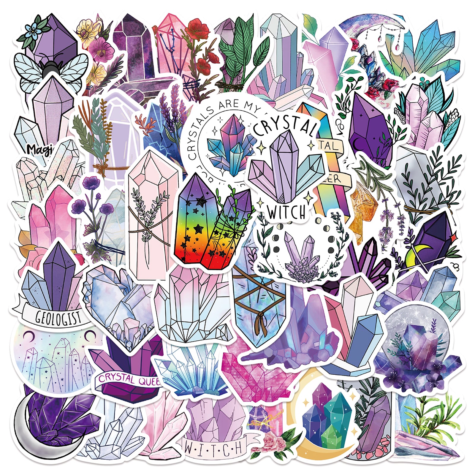 50pcs Crystal Stickers – AU Sticker World