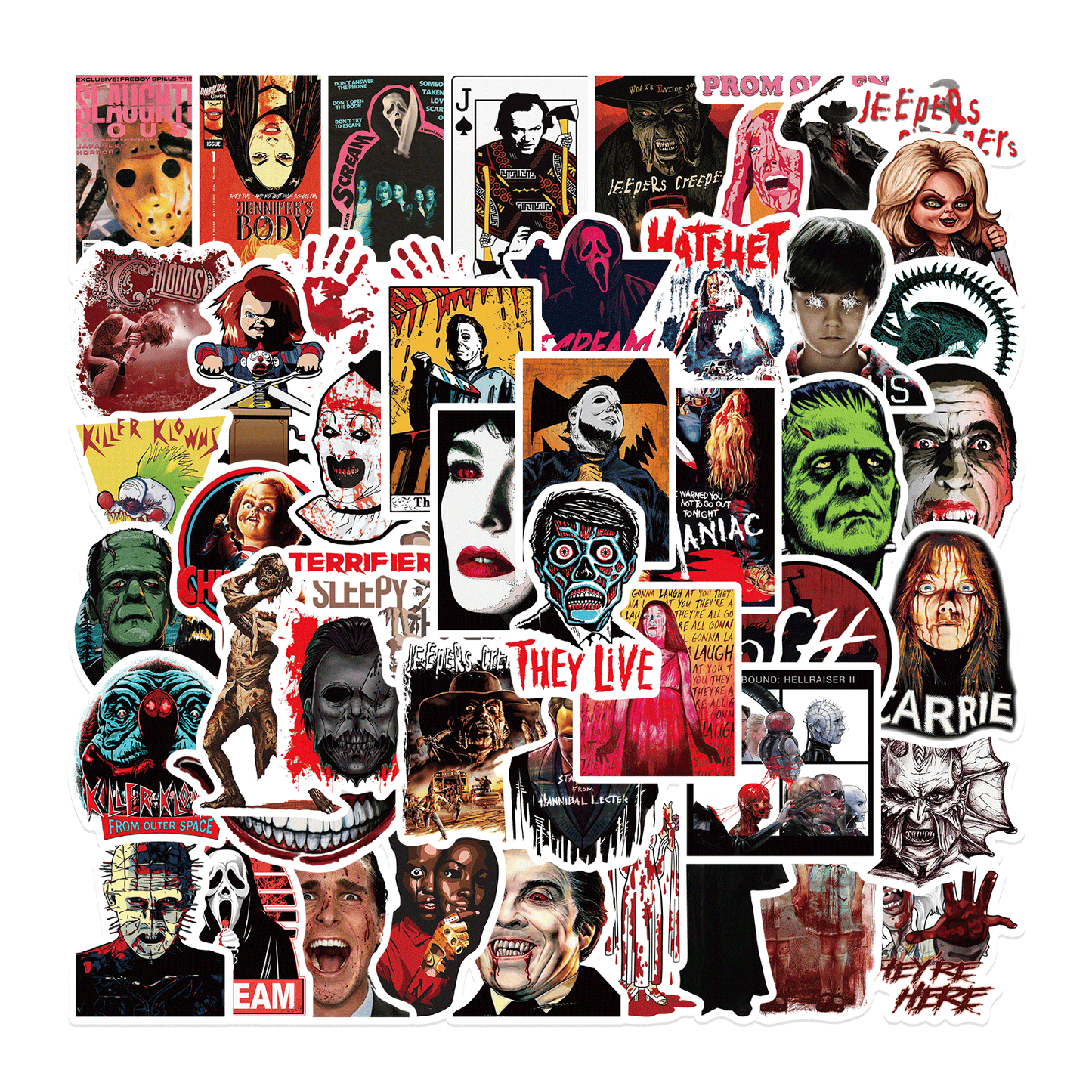 50pcs Horror Movie Collection 1 Stickers