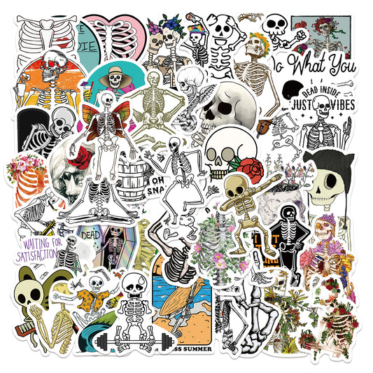 50pcs Skeleton Stickers
