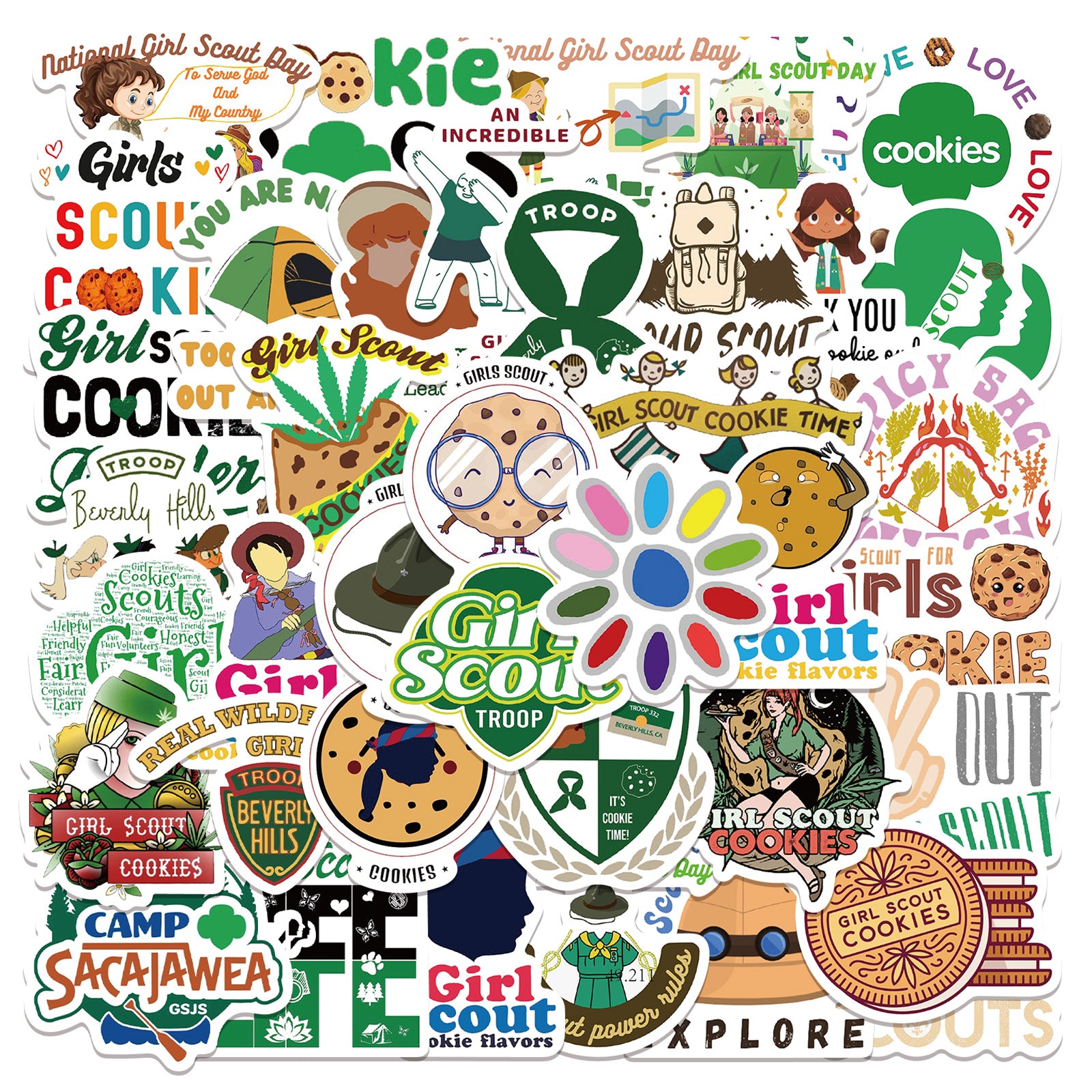 50pcs Girl Scout Stickers – AU Sticker World