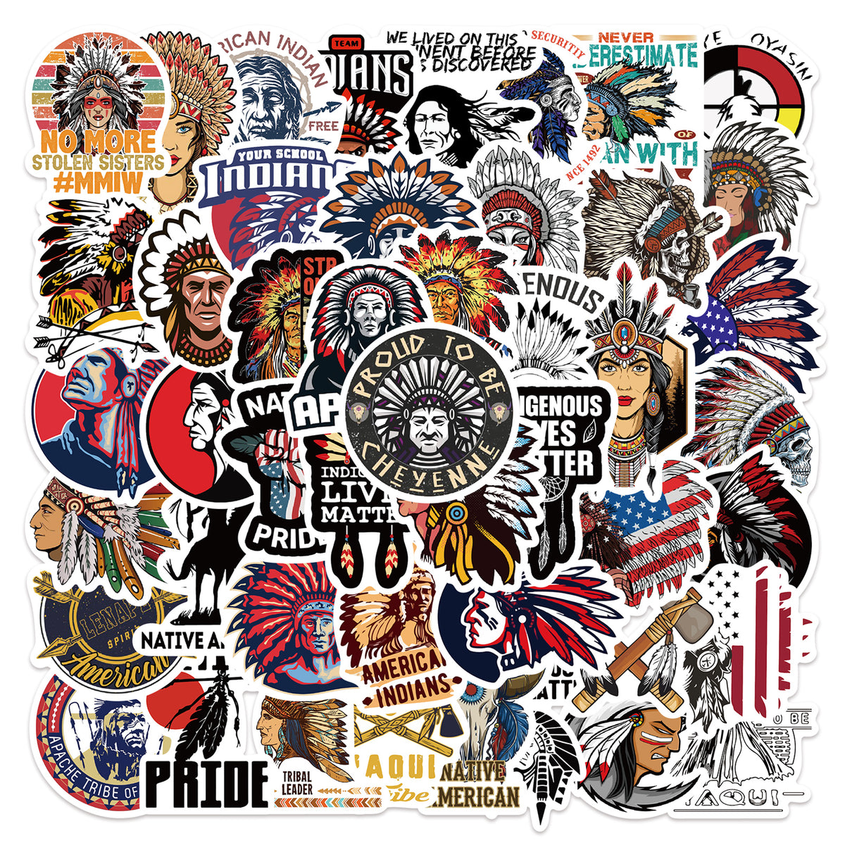 Detroit Native Sticker 50pcs Native American People Stickers – AU Sticker World