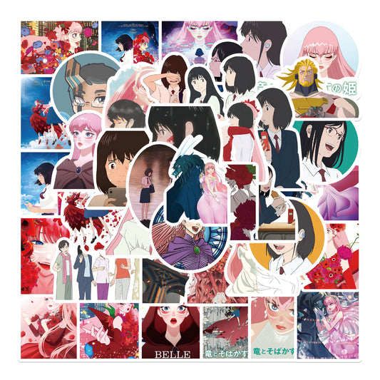 50pcs Belle Japan Anime Movie Stickers