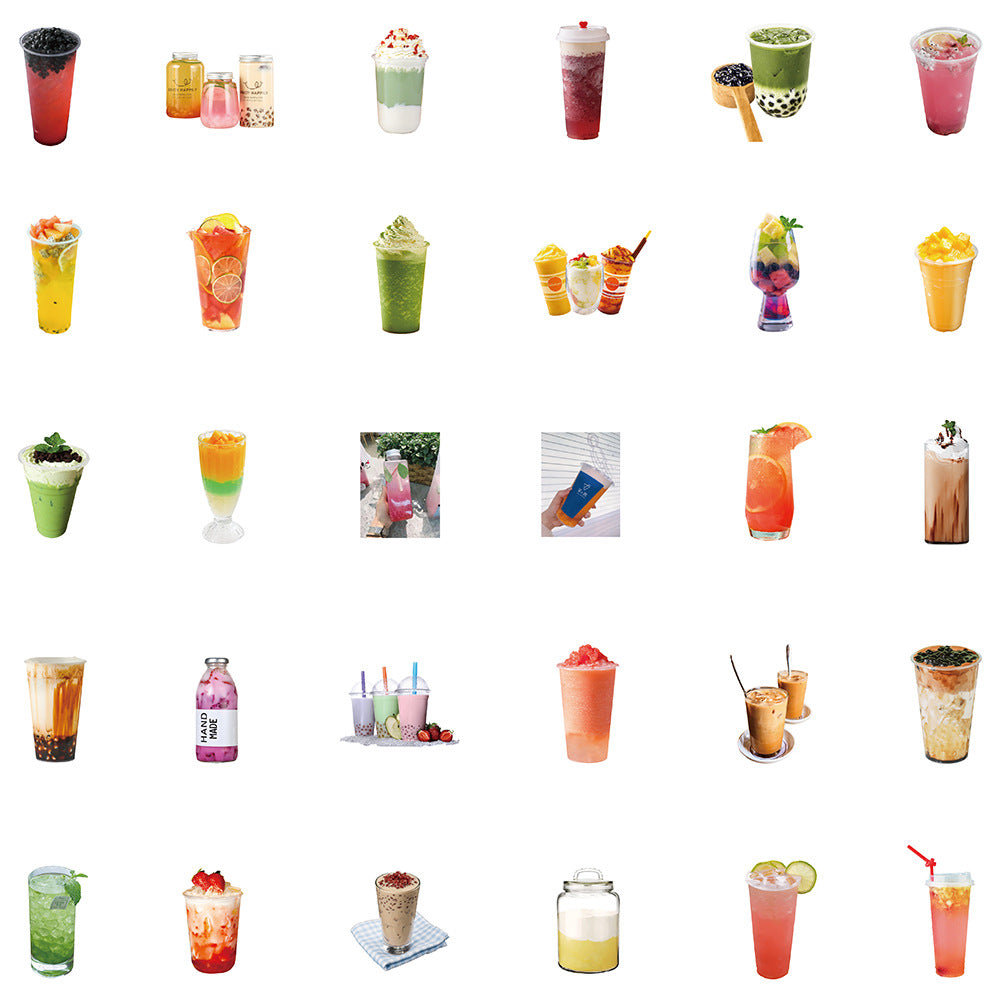 90pcs Milk Tea 2 Stickers