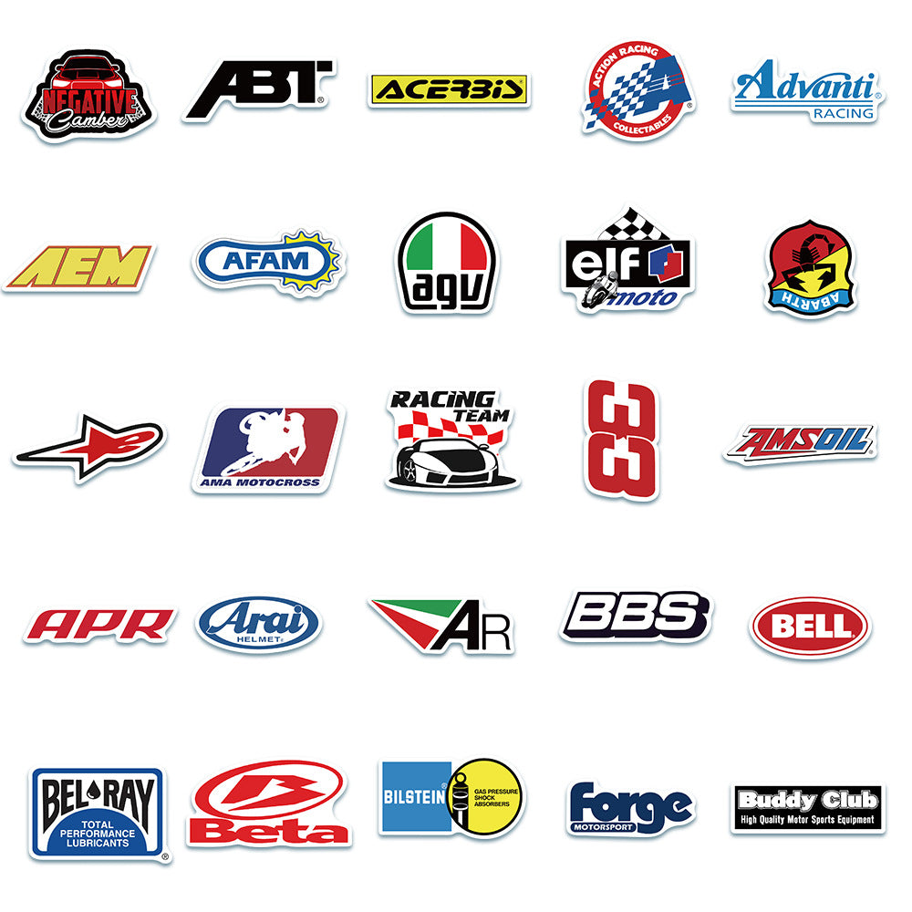 50pcs Racing Car 1 Stickers