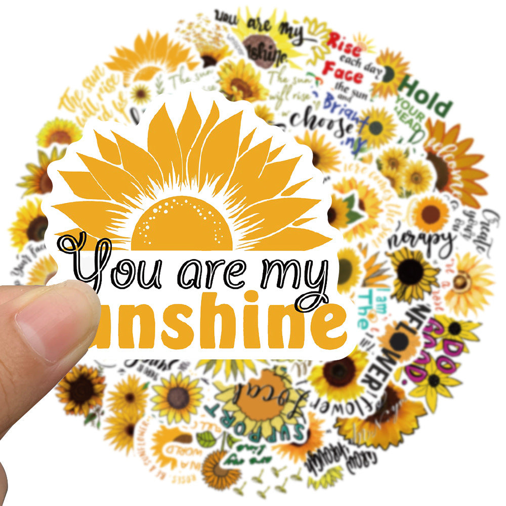 50pcs Sunflower 4 Stickers