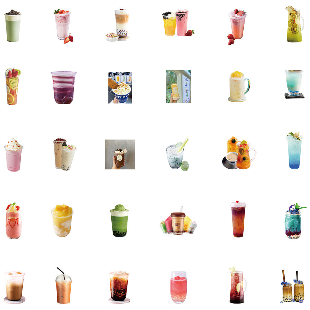 90pcs Milk Tea 2 Stickers