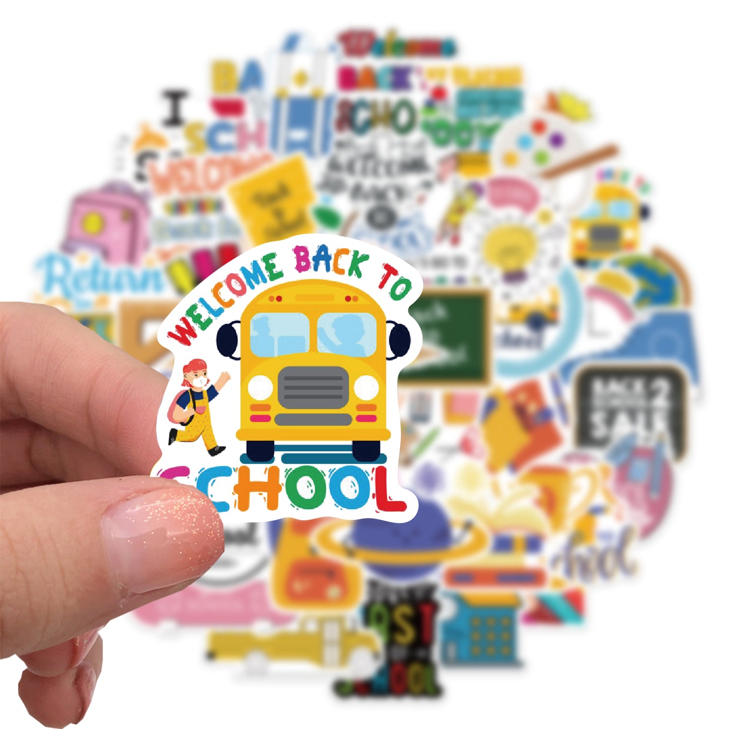 50pcs Back to School Stickers