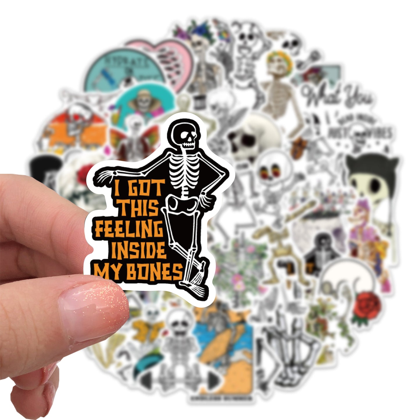 50pcs Skeleton Stickers