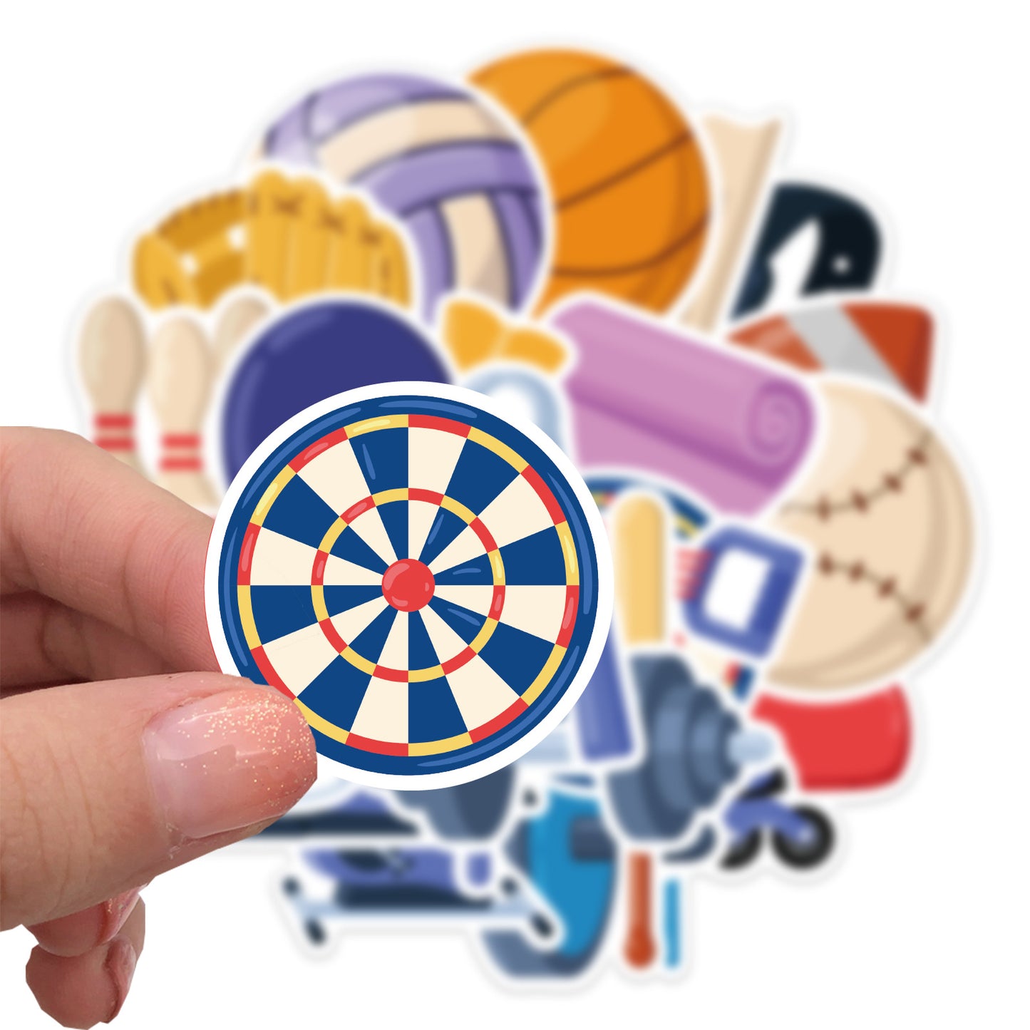 25pcs Sports Equipment Stickers Basketball Sports Bracelet