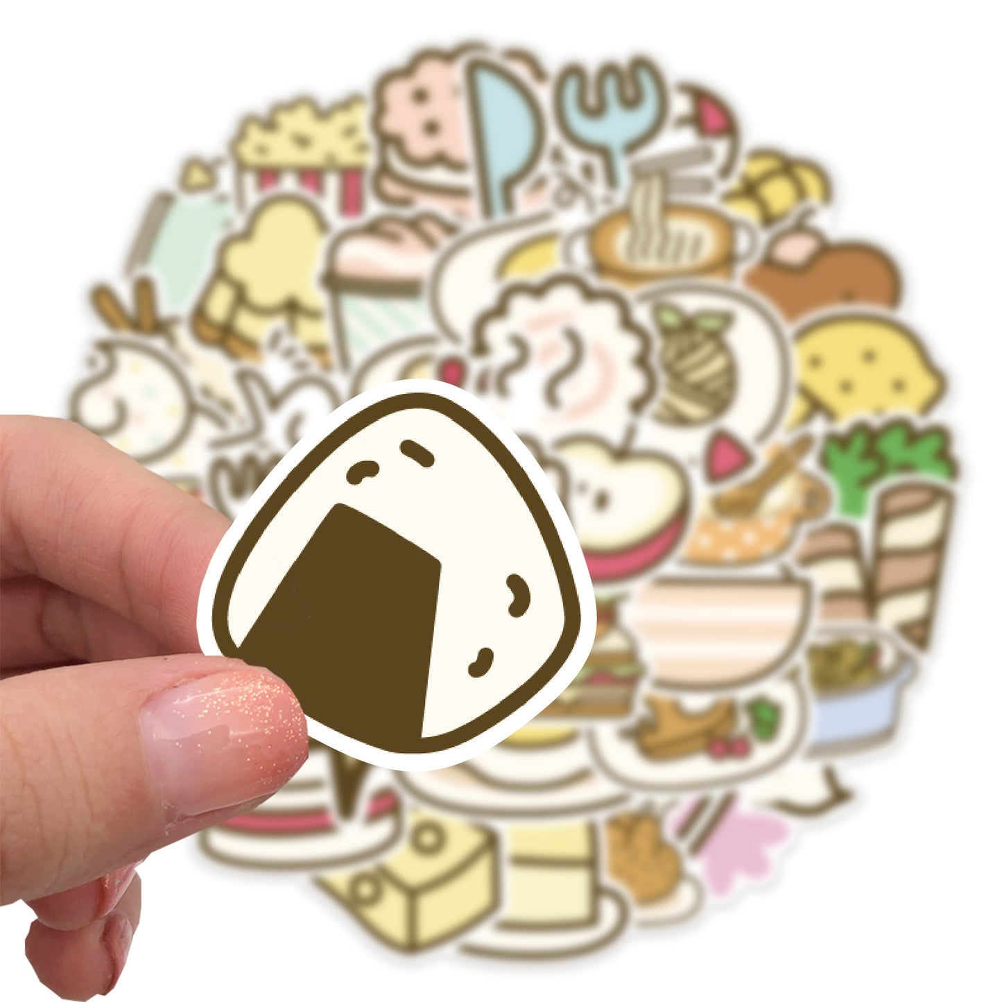 50pcs Cartoon Food Pack 1 Stickers Cute Decor Cake Lollipop