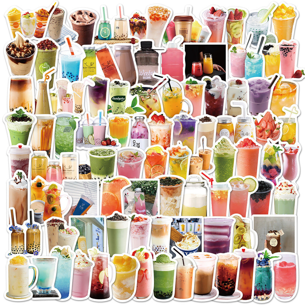 90pcs Milk Tea 2 Stickers