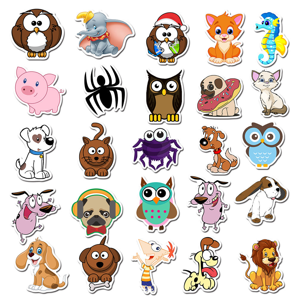 50pcs Cute Animals Stickers