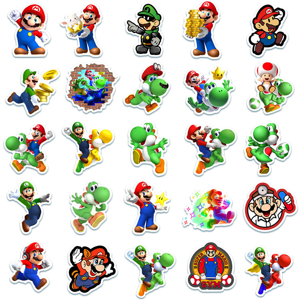 50pcs Super Mario 1 Stickers