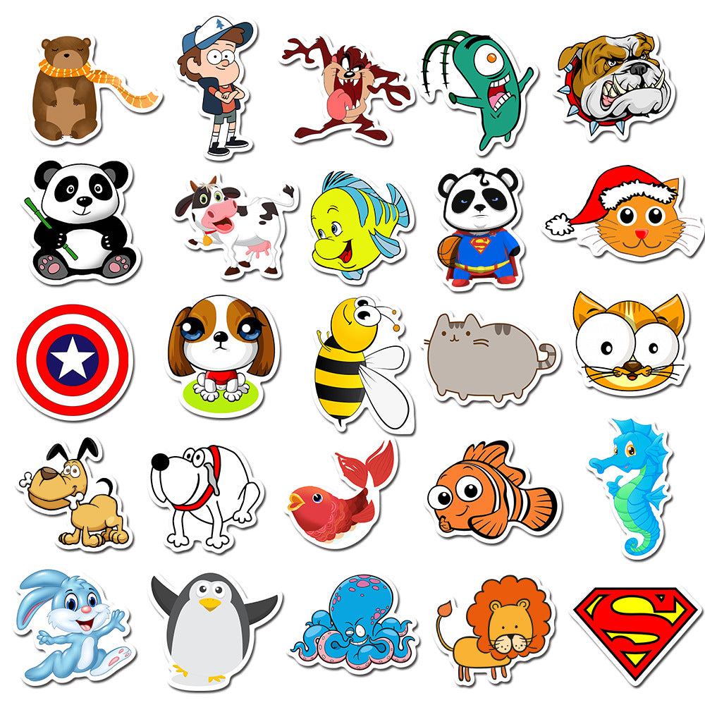 50pcs Cute Animals Stickers