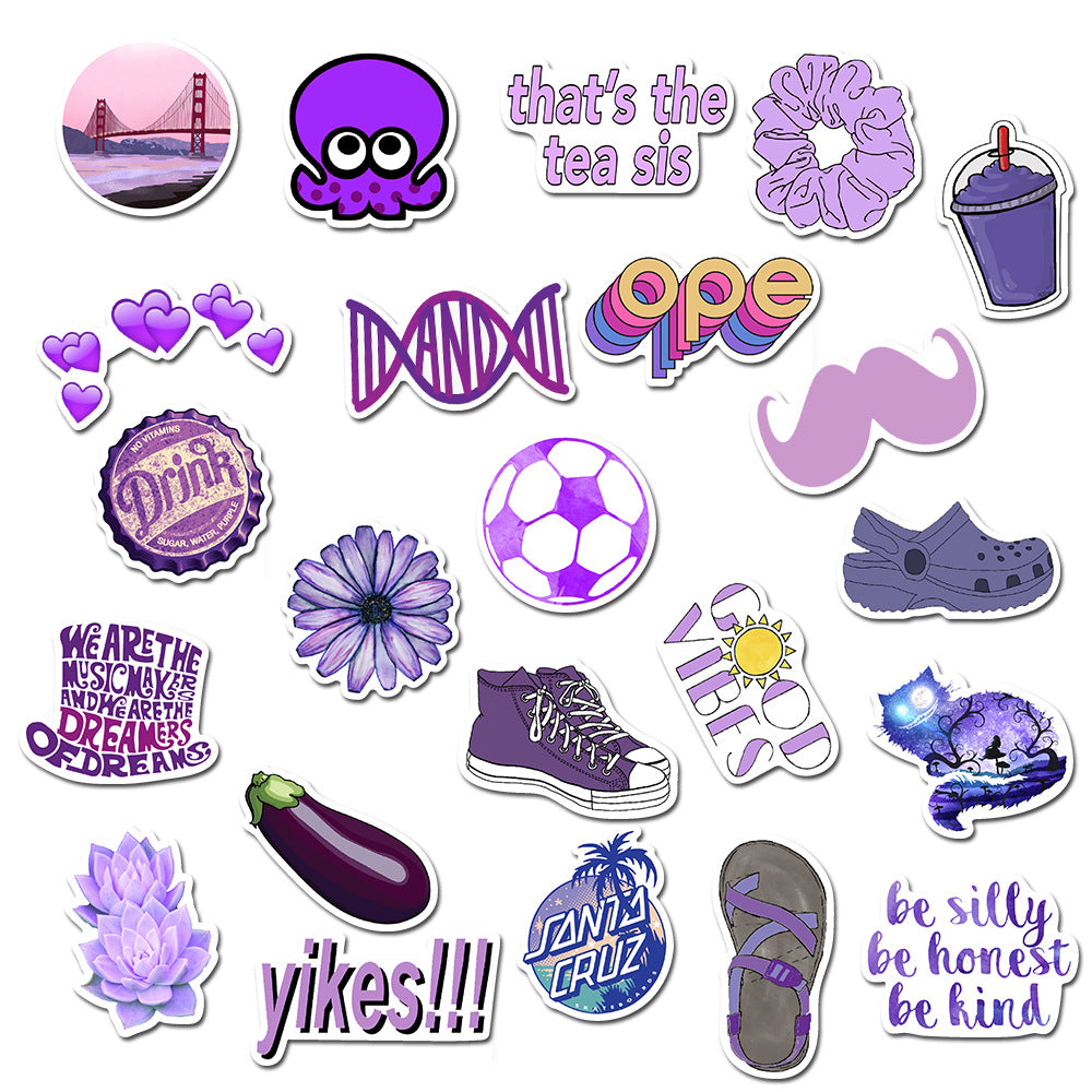 50pcs Purple INS Stickers