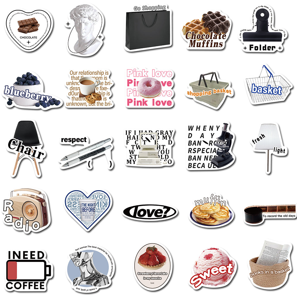 55pcs INS Deco Stickers