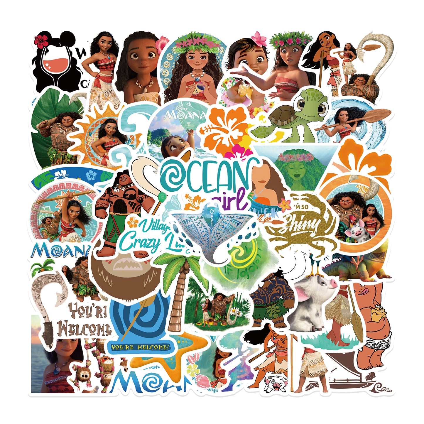 50pcs Moana Stickers