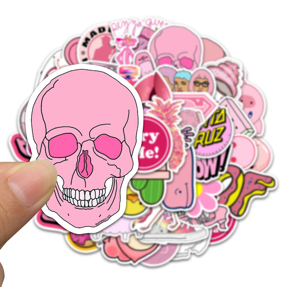 50pcs Pink INS Stickers