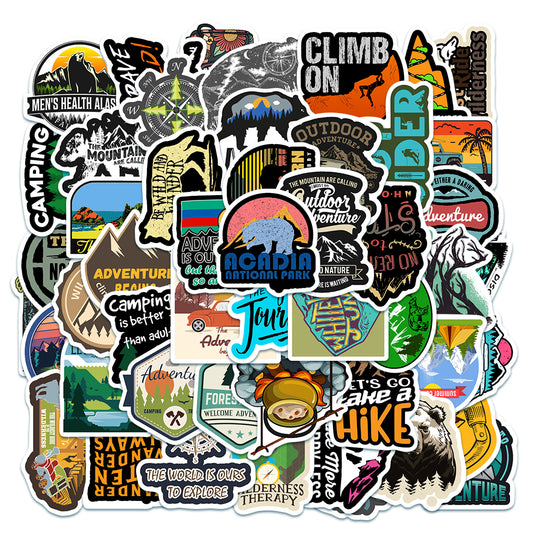 50pcs Camping Travel Stickers