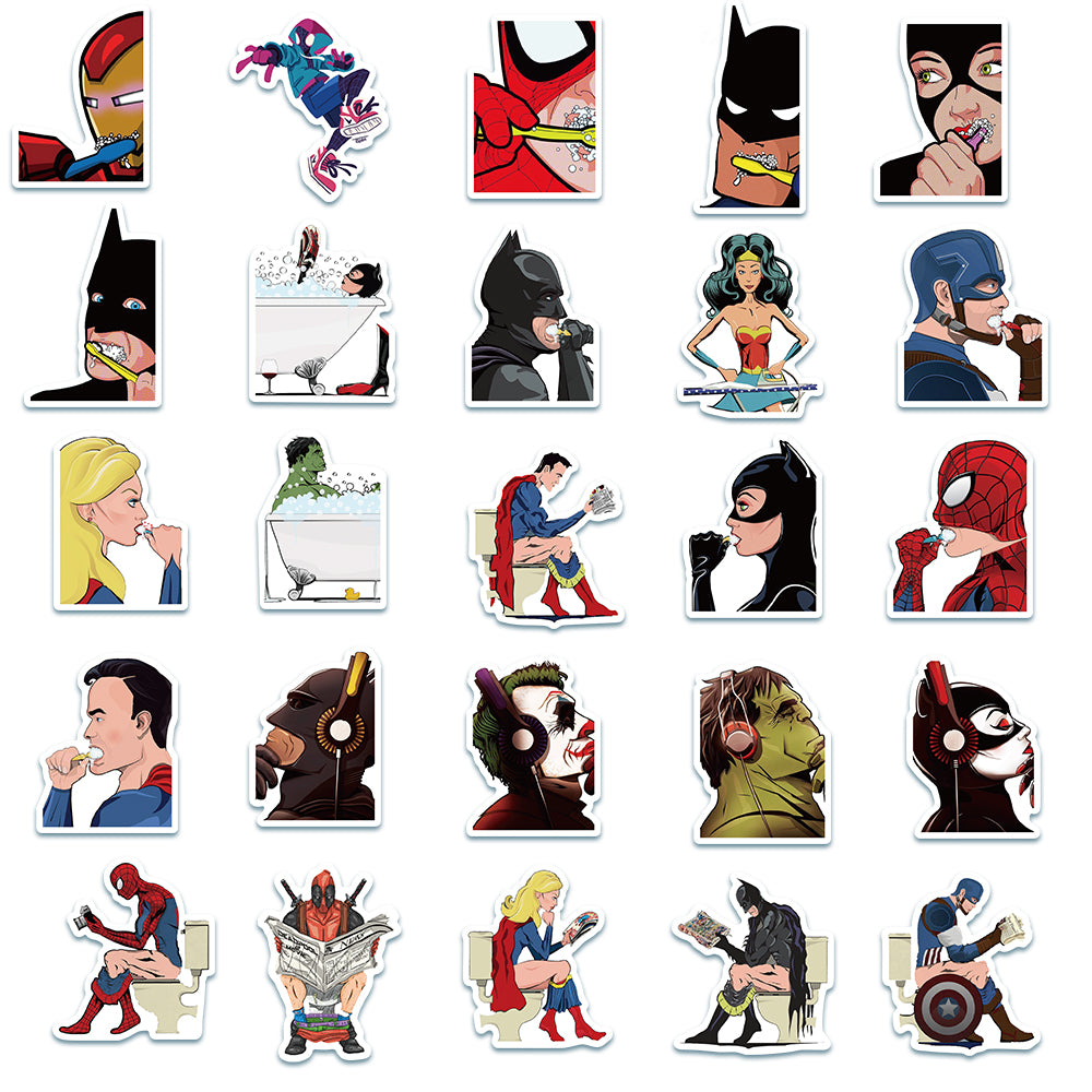 50pcs Superhero 3 Stickers