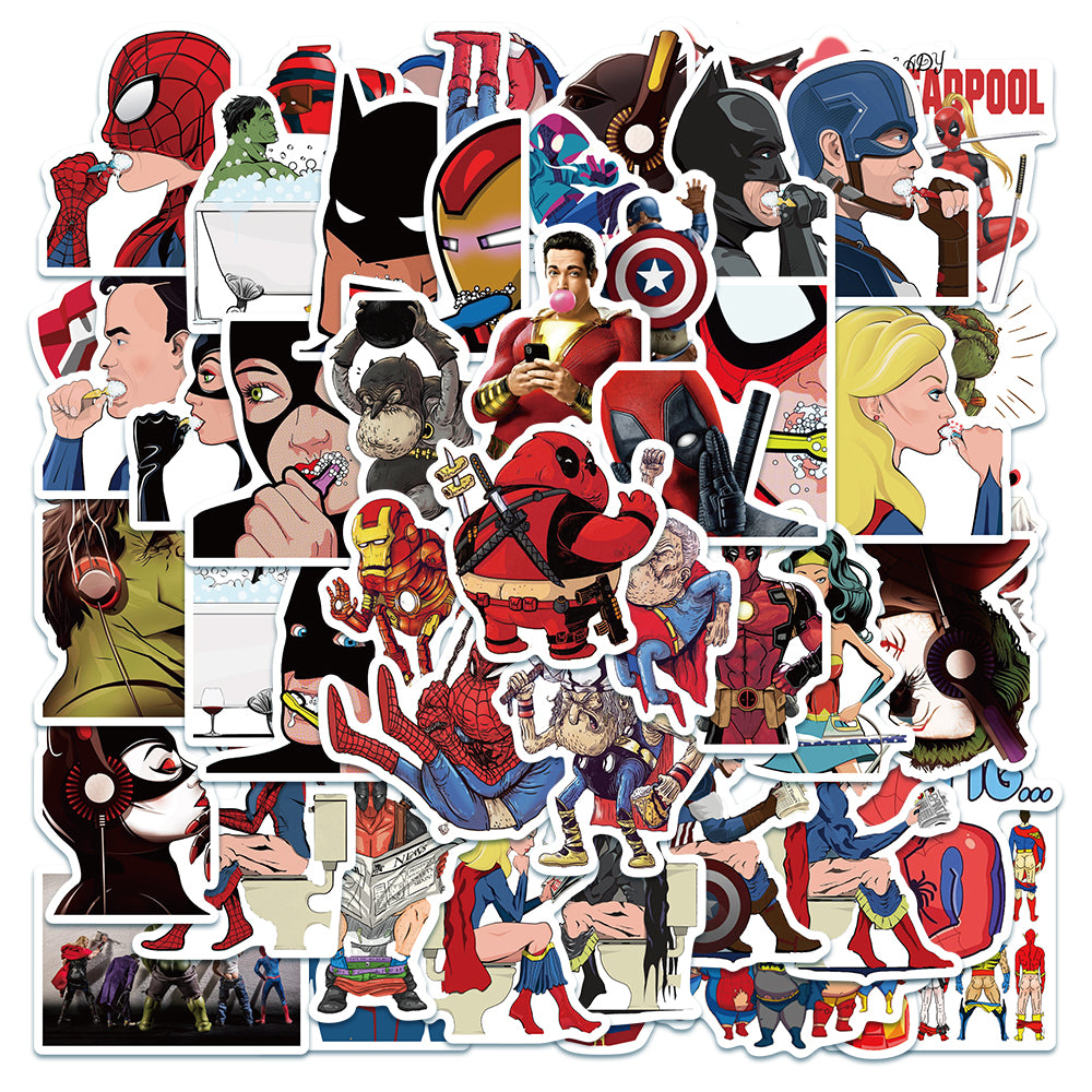 50pcs Superhero 3 Stickers