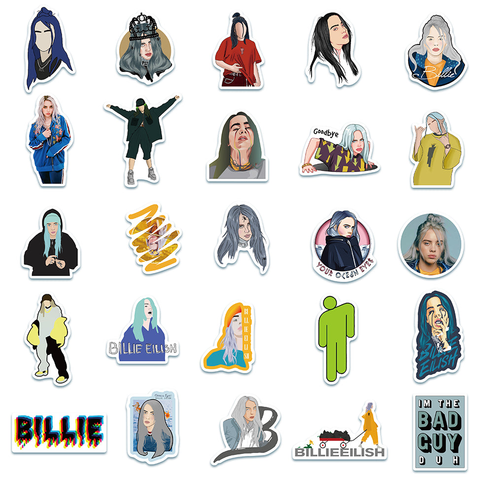 50pcs Billie Eilish Stickers – AU Sticker World