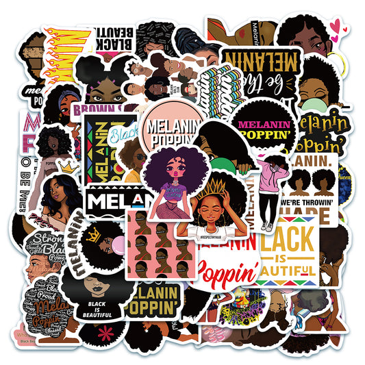 50pcs Melanin Poppin Stickers