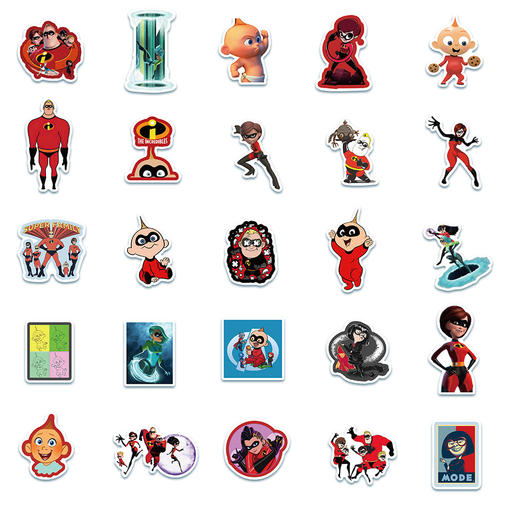 50pcs Incredibles Movie 1 Stickers