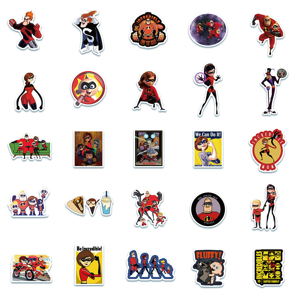 50pcs Incredibles Movie 1 Stickers