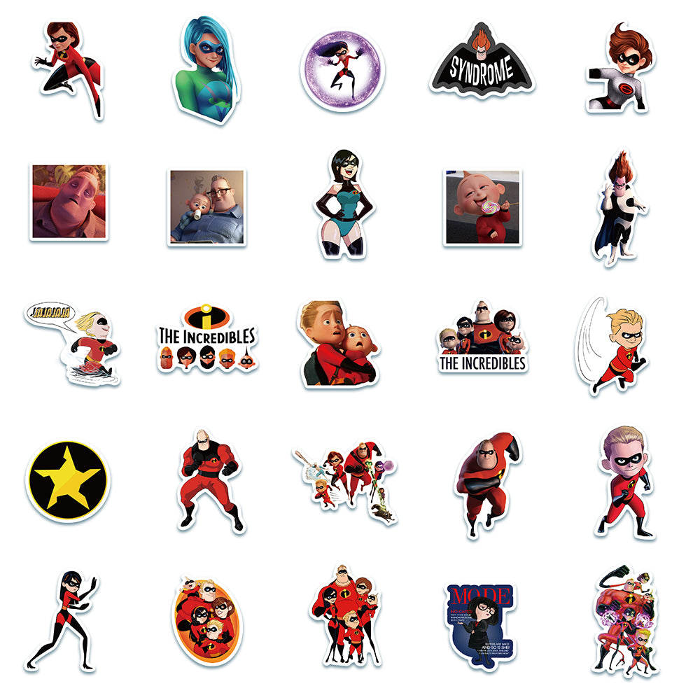 50pcs Incredibles Movie 2 Stickers