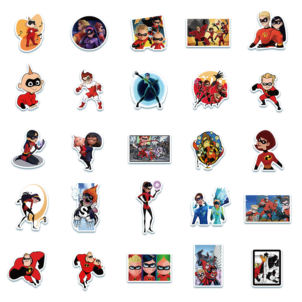 50pcs Incredibles Movie 2 Stickers