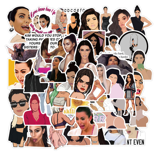 50pcs Kim Kardashian Stickers