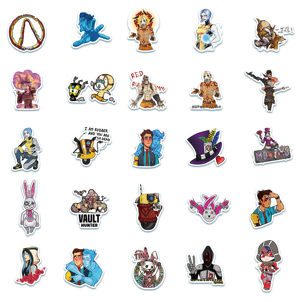 50pcs Borderlands Stickers