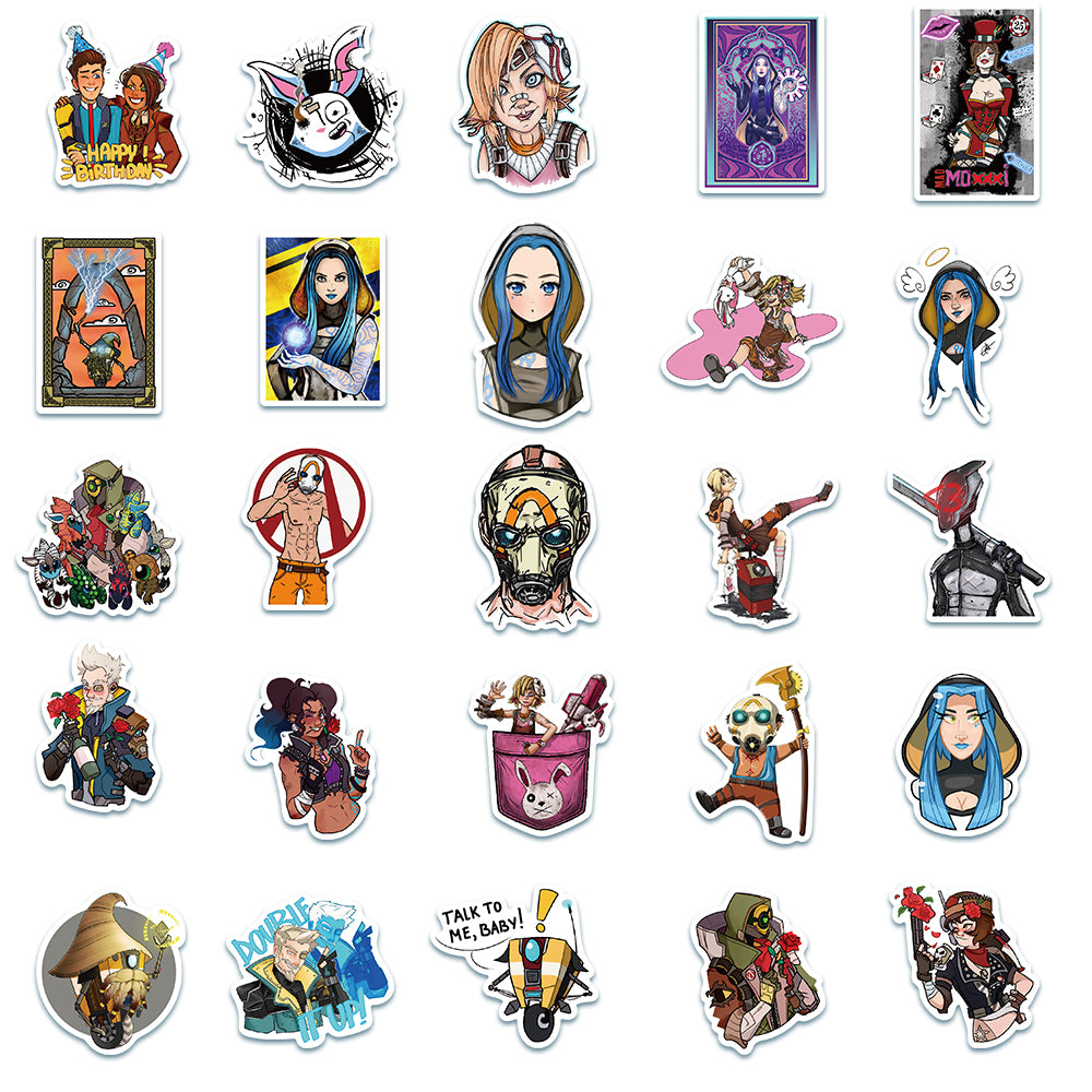 50pcs Borderlands Stickers