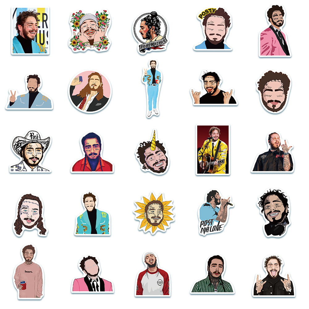 50pcs Post Malone Stickers