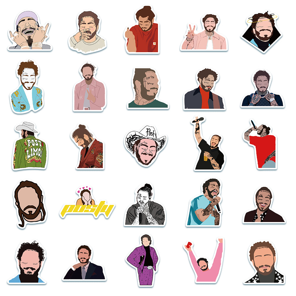 50pcs Post Malone Stickers