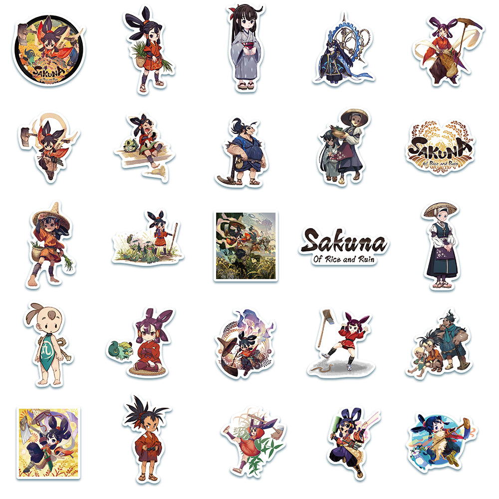 50pcs Sakuna Of Rice and Ruin Stickers