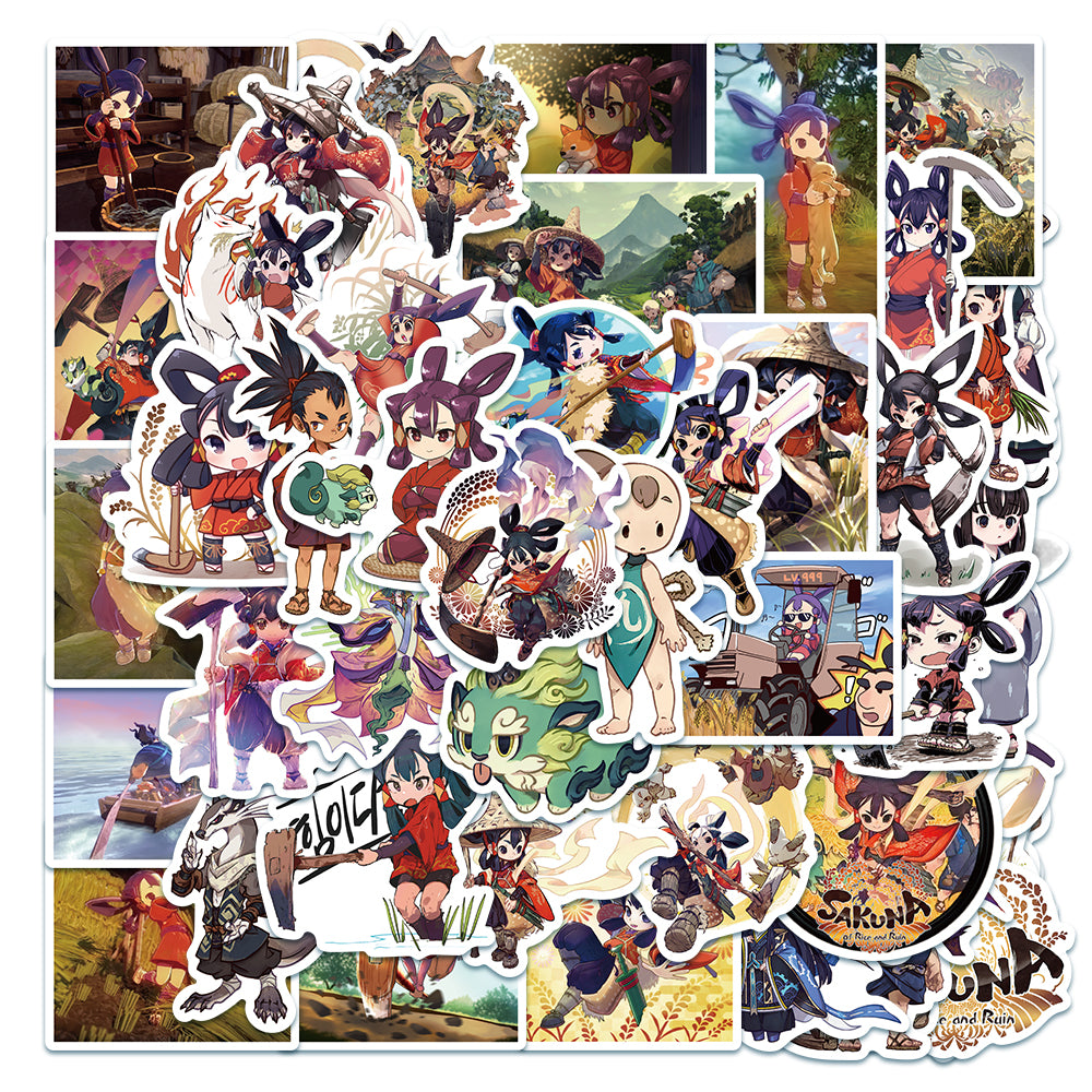 50pcs Sakuna Of Rice and Ruin Stickers