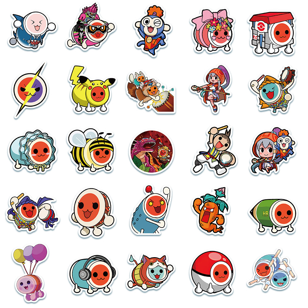 50pcs Taiko no Tatsujin Stickers