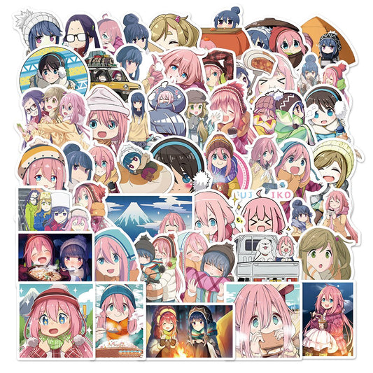 50pcs Laid Back Camp Stickers