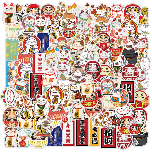 50pcs Money Cat Stickers