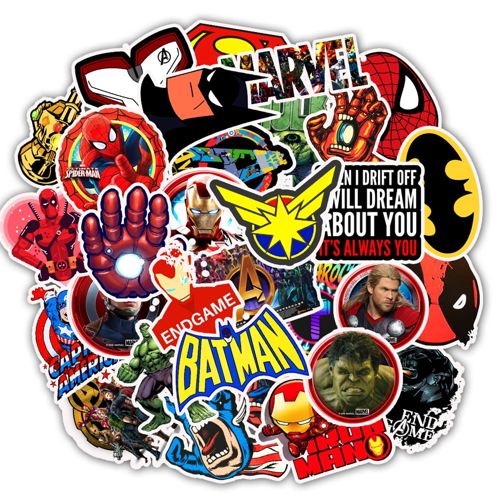 50pcs Superhero 2 Stickers